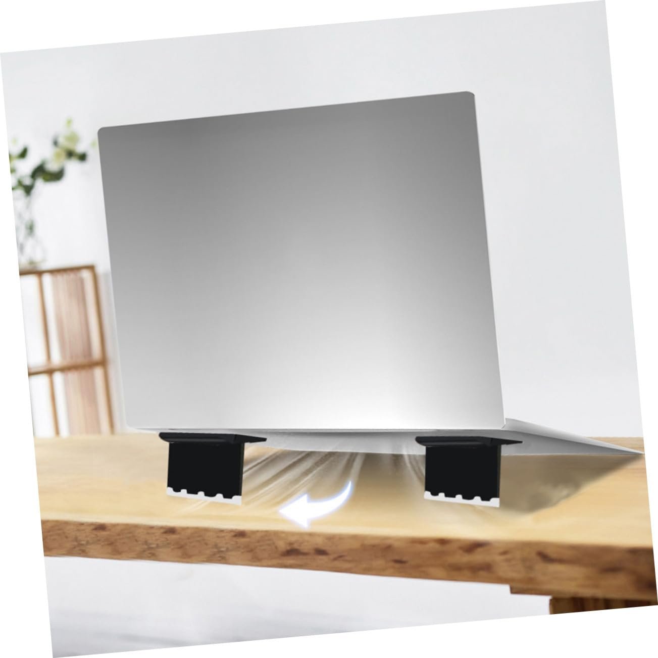 Подставка для ноутбука Kisangel, регулируемая по высоте, нескользящая подставка для ноутбука, эргономичная, портативная для стола и кровати со стабильным рассеиванием тепла, 2 шт. в упаковке, фото №5 Подставка для ноутбука Kisangel, регулируемая по высоте, нескользящая подставка для ноутбука, эргономичная, портативная для стола и кровати со стабильным рассеиванием тепла, 2 шт. в упаковке, фото №5