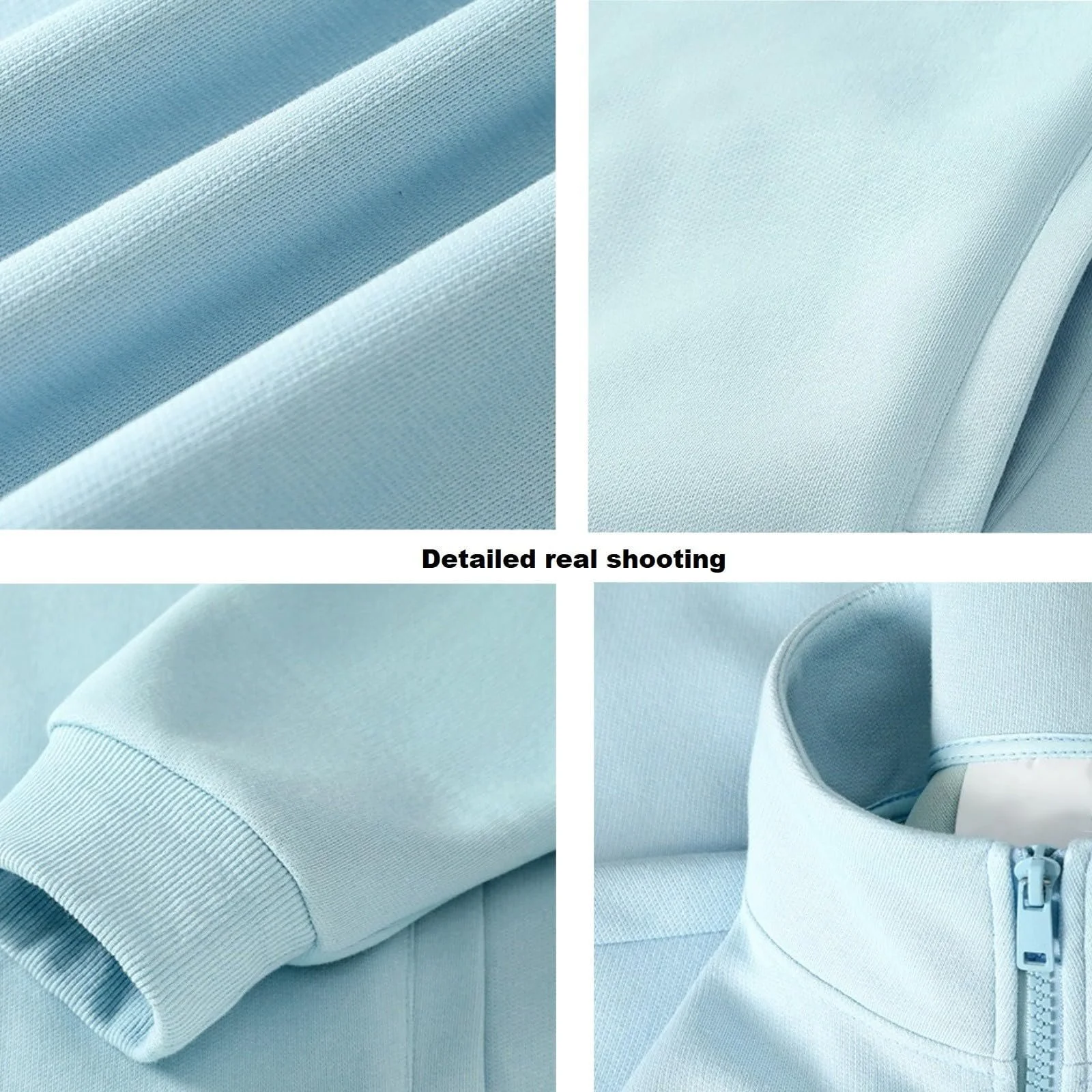 Женская кофта на молнии Oversize без капюшона Длинный рукав, фото №3