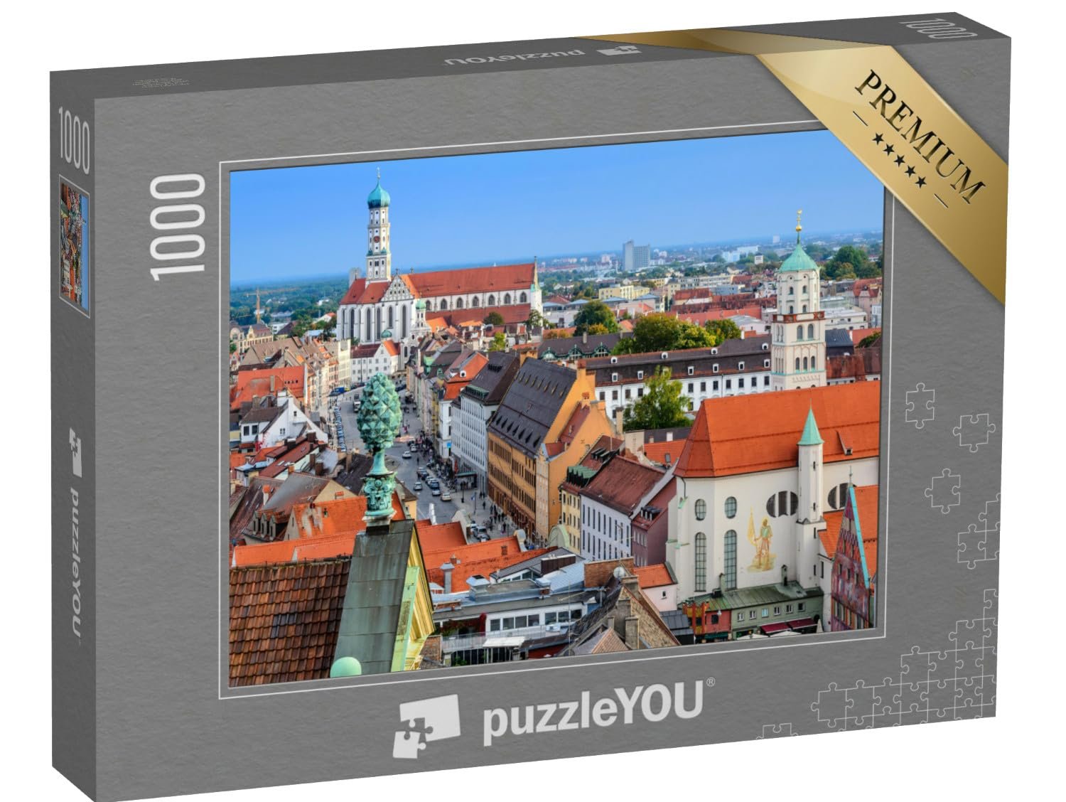 Пазл puzzleYOU Augsburg Красивый старый город Аугсбург, Германия 1000 элементов, фото №1