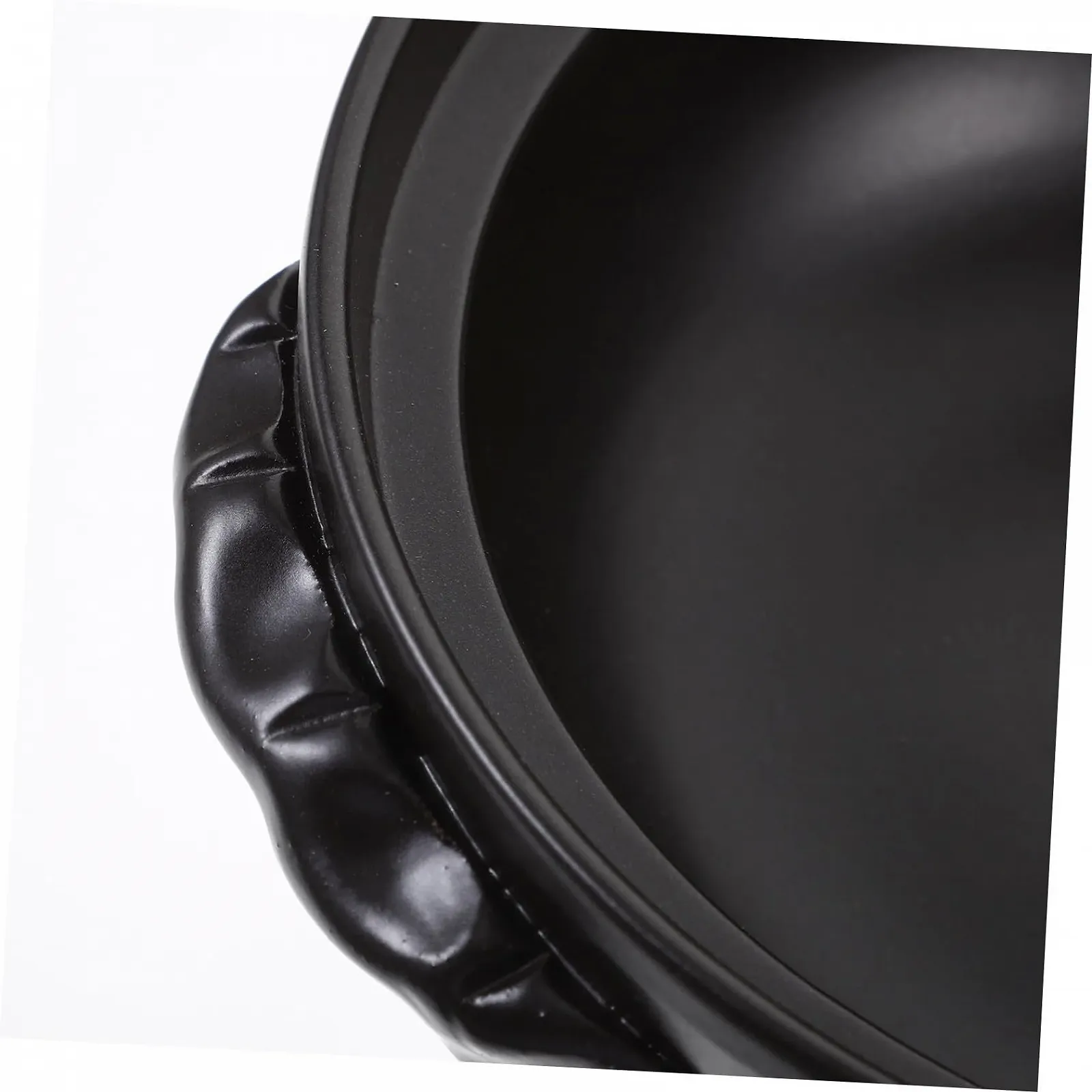 Кастрюля для запекания керамическая 900 мл с стеклянной крышкой термостойкая, фото №4