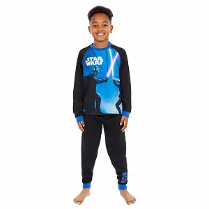 Пижама Star Wars Люк Скайвокер против Дарта Вейдера с длинными рукавами для мальчиков synthetic.ua - Фото 1