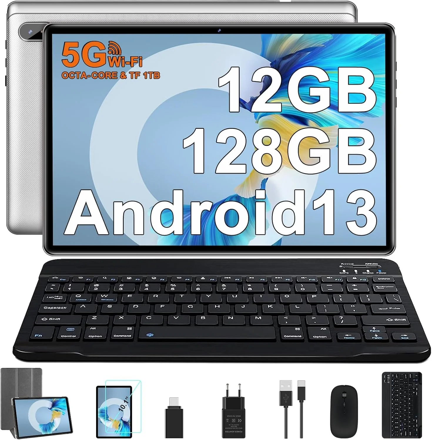 Планшет 10.1" Facetel Q6 6+6/128Gb 8 ядер Android 13 6000 mAh Сірий, фото №1