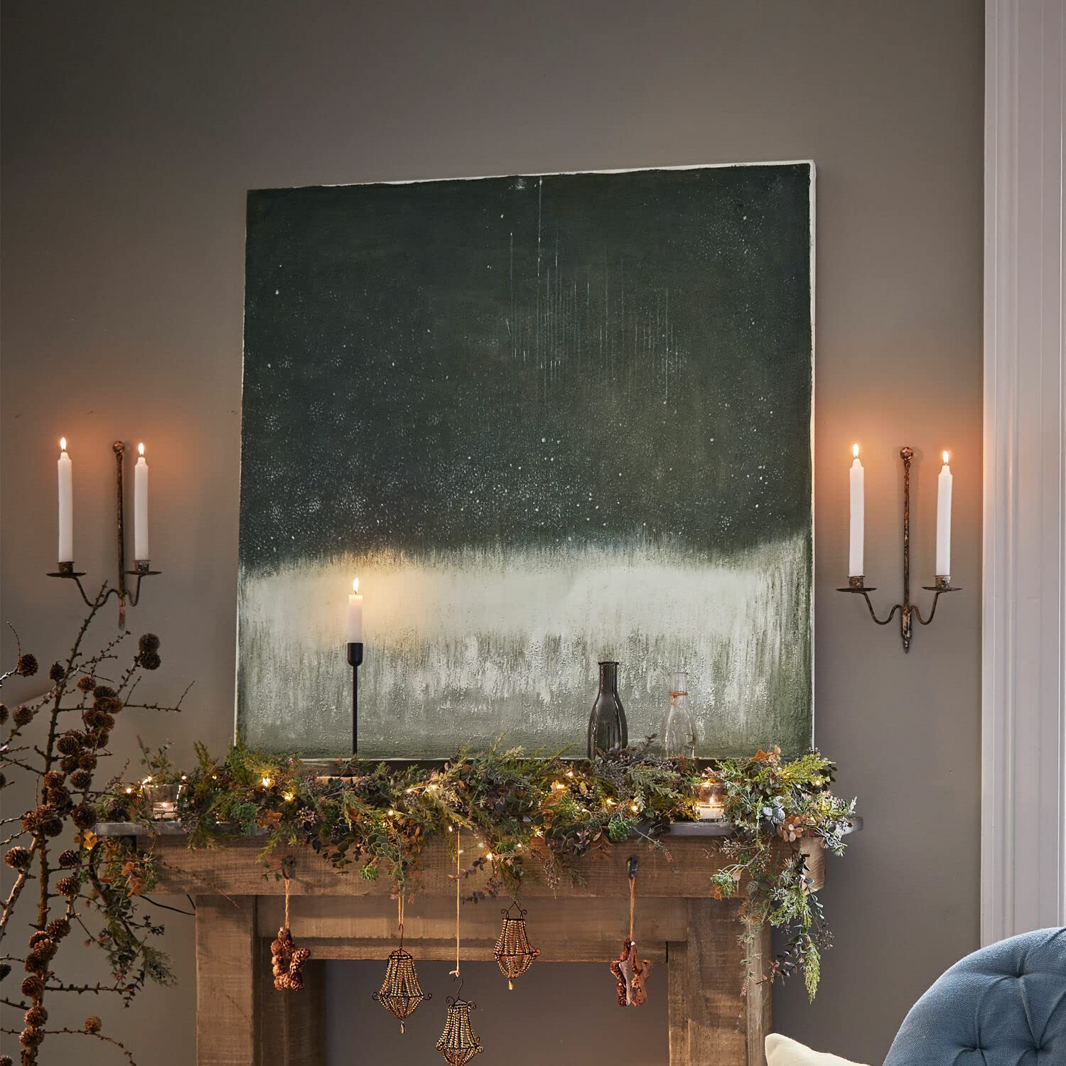 Настенный подсвечник Loberon Gaétan Античная отделка Исторический вид Ностальгический шарм Декоративное освещение Железо Античный черный, фото №4