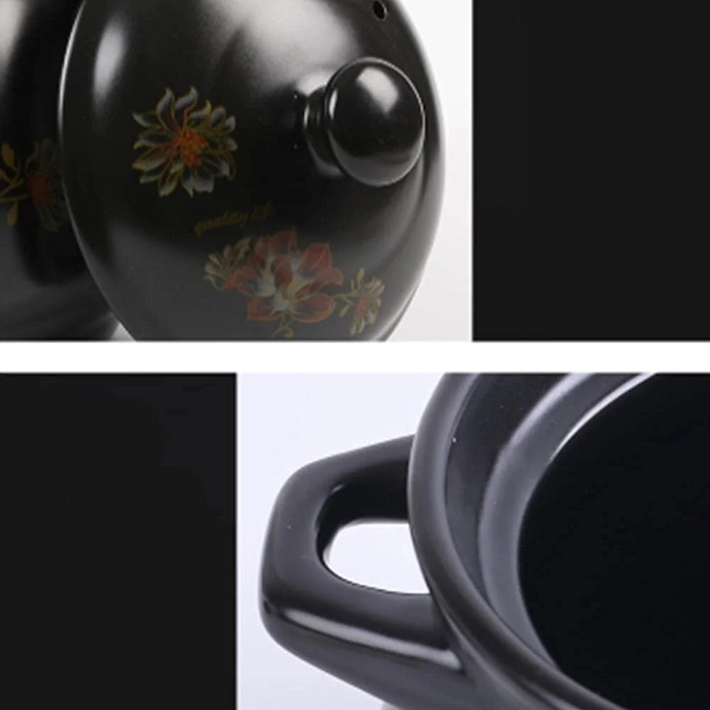 Каструля-жаровня керамічна теракотова глиняна термостійка 6 л, фото №6