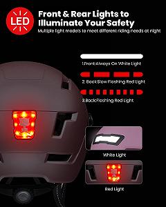 Велосипедний шолом ILM з візором і LED підсвічуванням E3-10L synthetic.ua - Фото 1