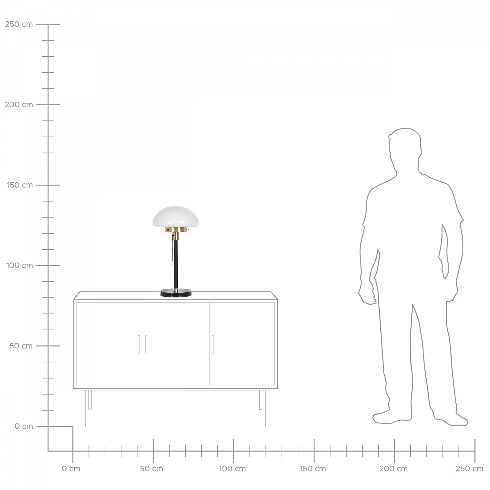 Настільна лампа Minija Classic залізна скляна кругла Чорно-золото-біла, фото №8
