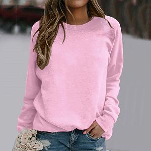 Женский Свитшот Lässige с круглым вырезом, графикой, длинными рукавами, свободного кроя, однотонный, Y2K, кантри стиль synthetic.ua - Фото 1