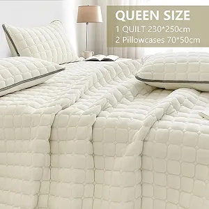 Покривало OKYUK Velvet Розкішний комплект постільної білизни 230 x 250 см Бежевий synthetic.ua - Фото 1