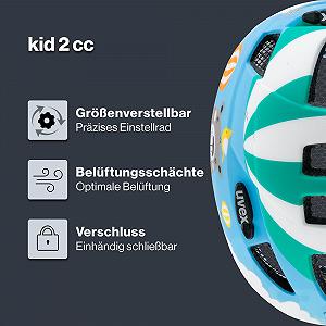 Шолом Uvex Kid 2 cc, регульований розмір, з можливістю розширення за допомогою LED-освітлення synthetic.ua - Фото 1