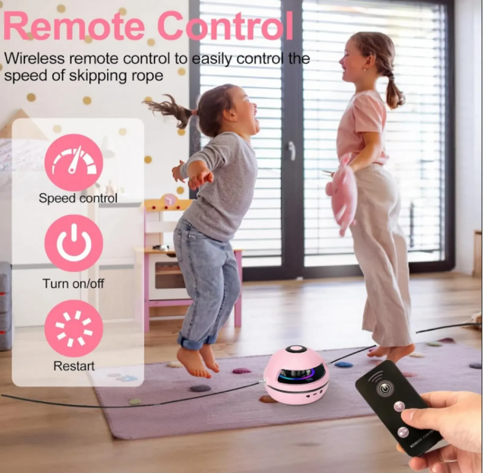 Скакалка музична бездротова смарт з LCD-дисплеєм та Bluetooth швидкісна з пультом, фото №5 Скакалка музична бездротова смарт з LCD-дисплеєм та Bluetooth швидкісна з пультом, фото №5