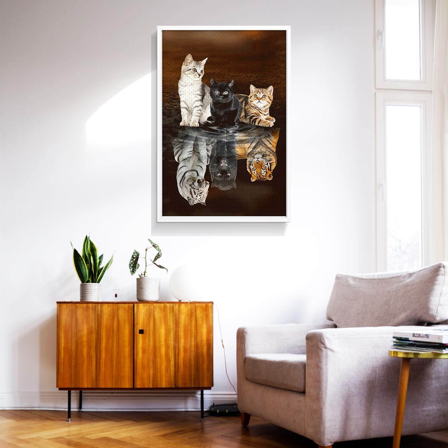 Пазл Cat Reflection Дерев'яний 1000 елементів, фото №2 Пазл Cat Reflection Дерев'яний 1000 елементів, фото №2