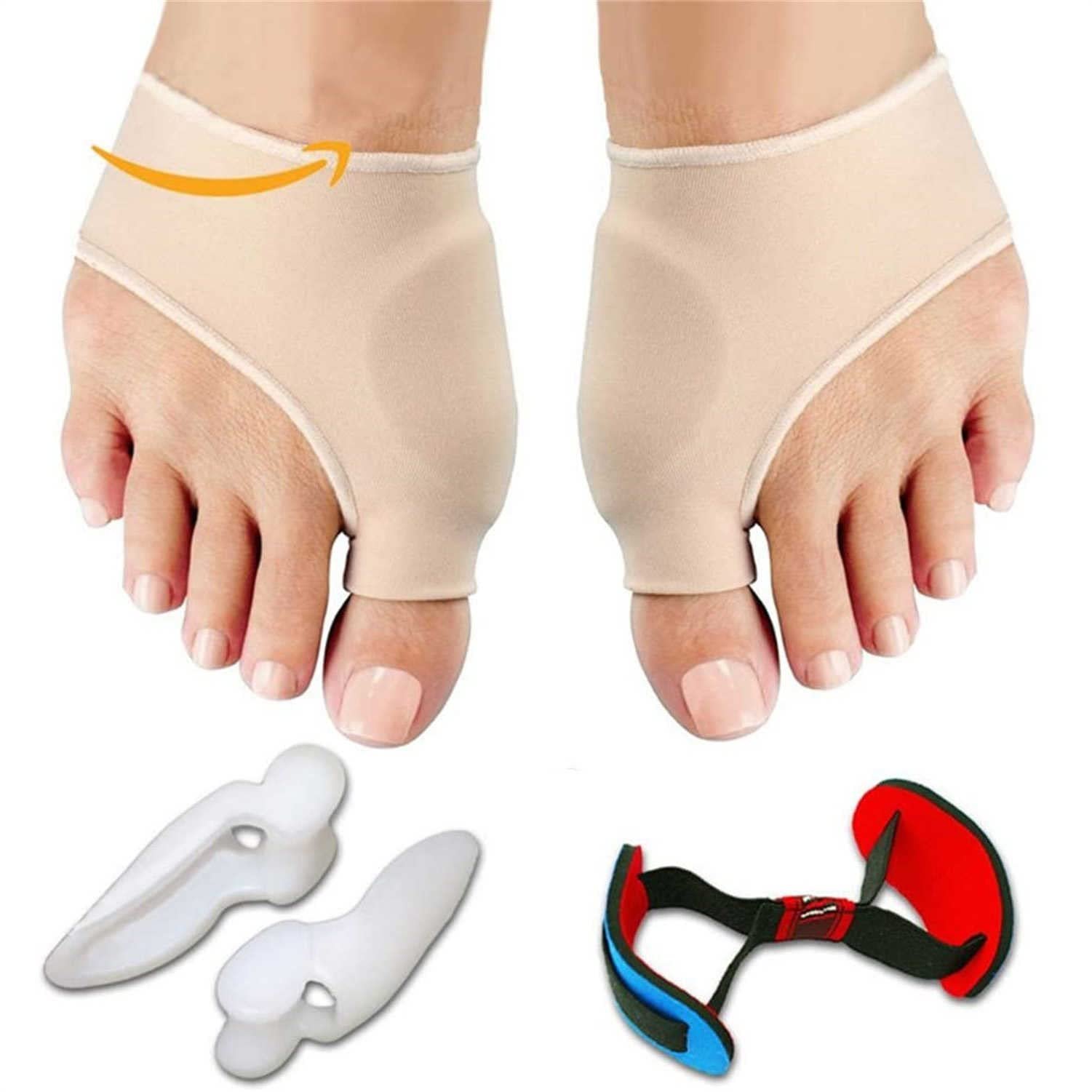 Роздільник для пальців ніг Hallux Valgus TMXKOOK, Коригувальна пов'язка-шкарпетки, фото №1