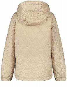 Куртка стеганая Gerry Weber Женская с капюшоном, длинными рукавами, эластичным краем рукава, однотонная synthetic.ua - Фото 1