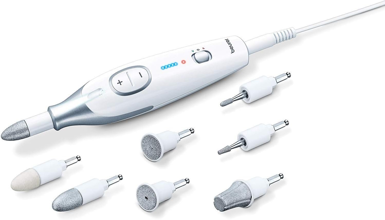 Набір електричний для манікюру та педикюру Sanitas SMA 42, 7 високоякісних насадок, фото №6