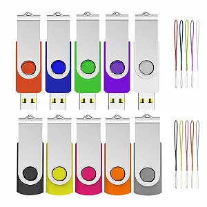 USB-флеш-накопичувачі ABLAZE 1 ГБ 10 штук USB 2.0 Металеві Кольорові - Фото 1