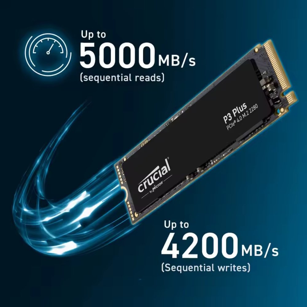 SSD накопичувач Crucial P3 PLUS 2TB QLC NAND M.2 NVMe 2280, фото №7