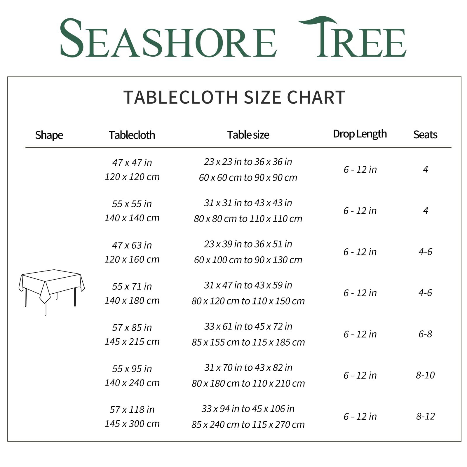 Скатертина SEASHORE TREE Linen Look квадратна водонепроникна 120 x 160 см бежева, фото №7