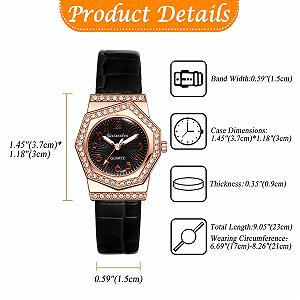 Женские Часы JewelryWe Аналоговые Кварцевые Маленький Кожаный Ремешок synthetic.ua - Фото 1