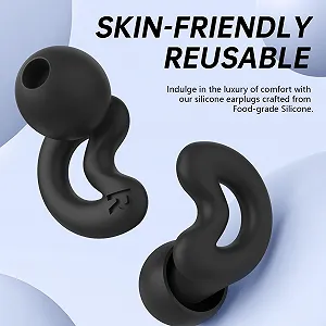 Беруші для сну шумопоглинаючі NRR49dB Ультра м'які, багаторазові силіконові synthetic.ua - Фото 1