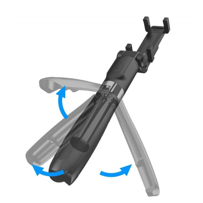 Селфі палка штатів треноги для телефону Bluetooth з пультом Selfie Stick L01 Чорний, фото №3