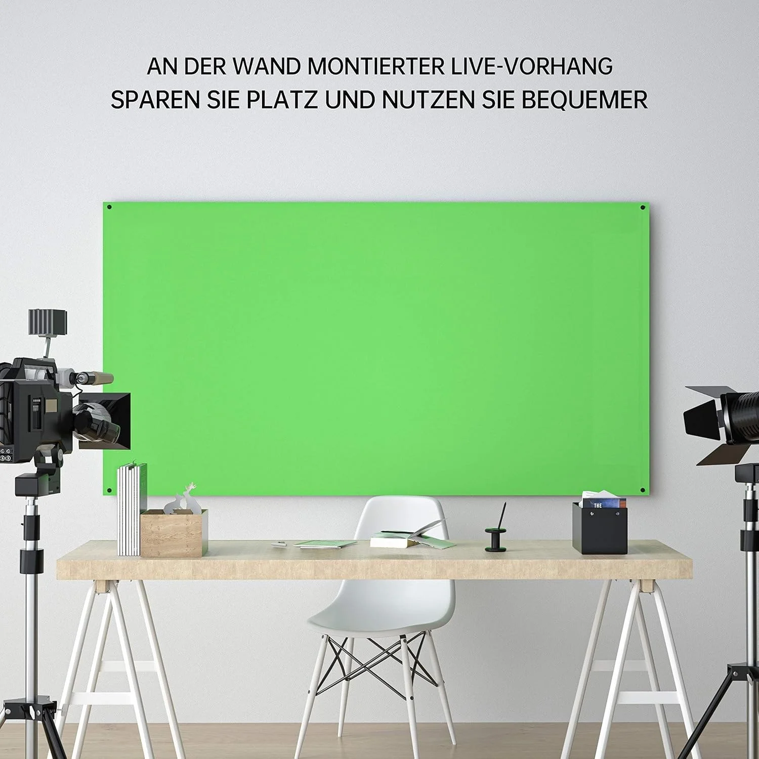 Зелений екран NEUE DAWN Chromakey 80" 183 x 106 см зі штативом Зелений, фото №5