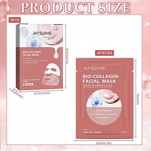 Маска для лица Organic Collagen, 4 шт, Organic Collagen Real Deep Mask, ночная маска Korean Collagen, маска для лица против морщин и старения, для увлажнения, очищения и осветления synthetic.ua - Фото 1