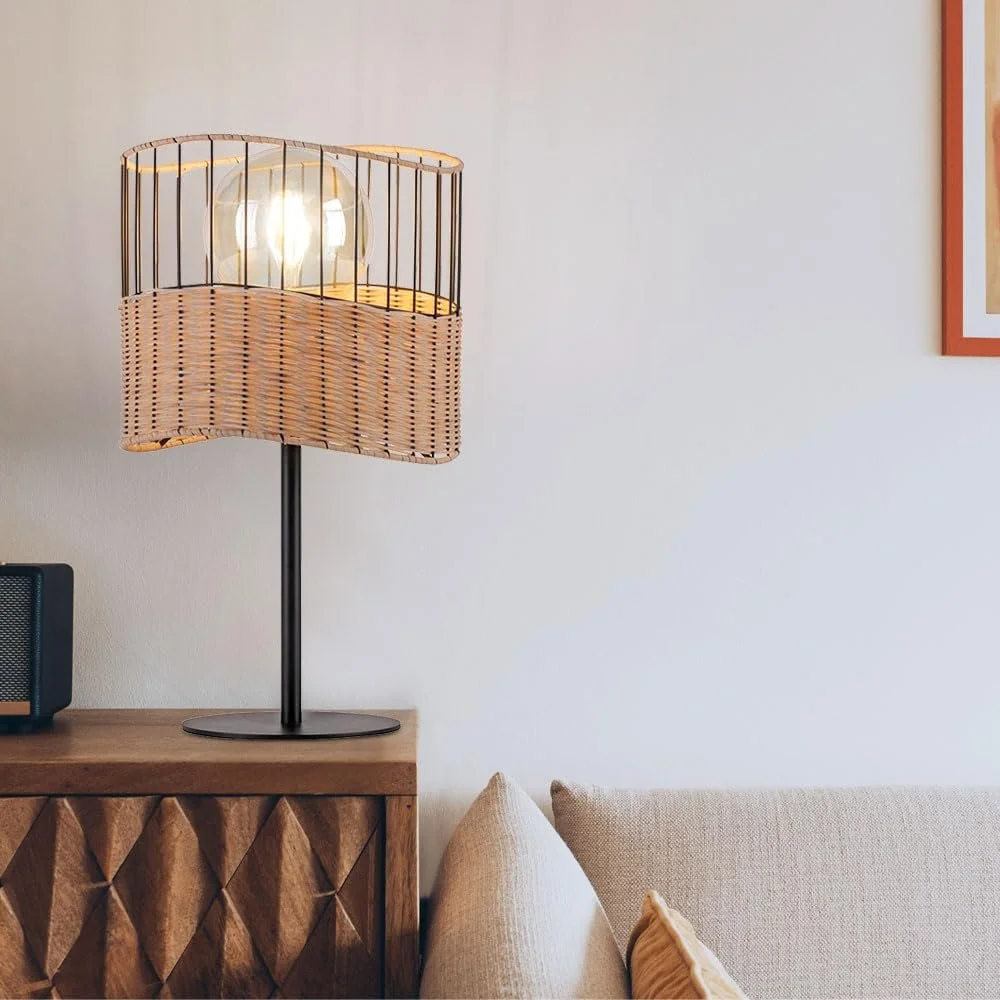 Настільна лампа Just Light Boho 1x E27 25x42 см чорна, фото №6