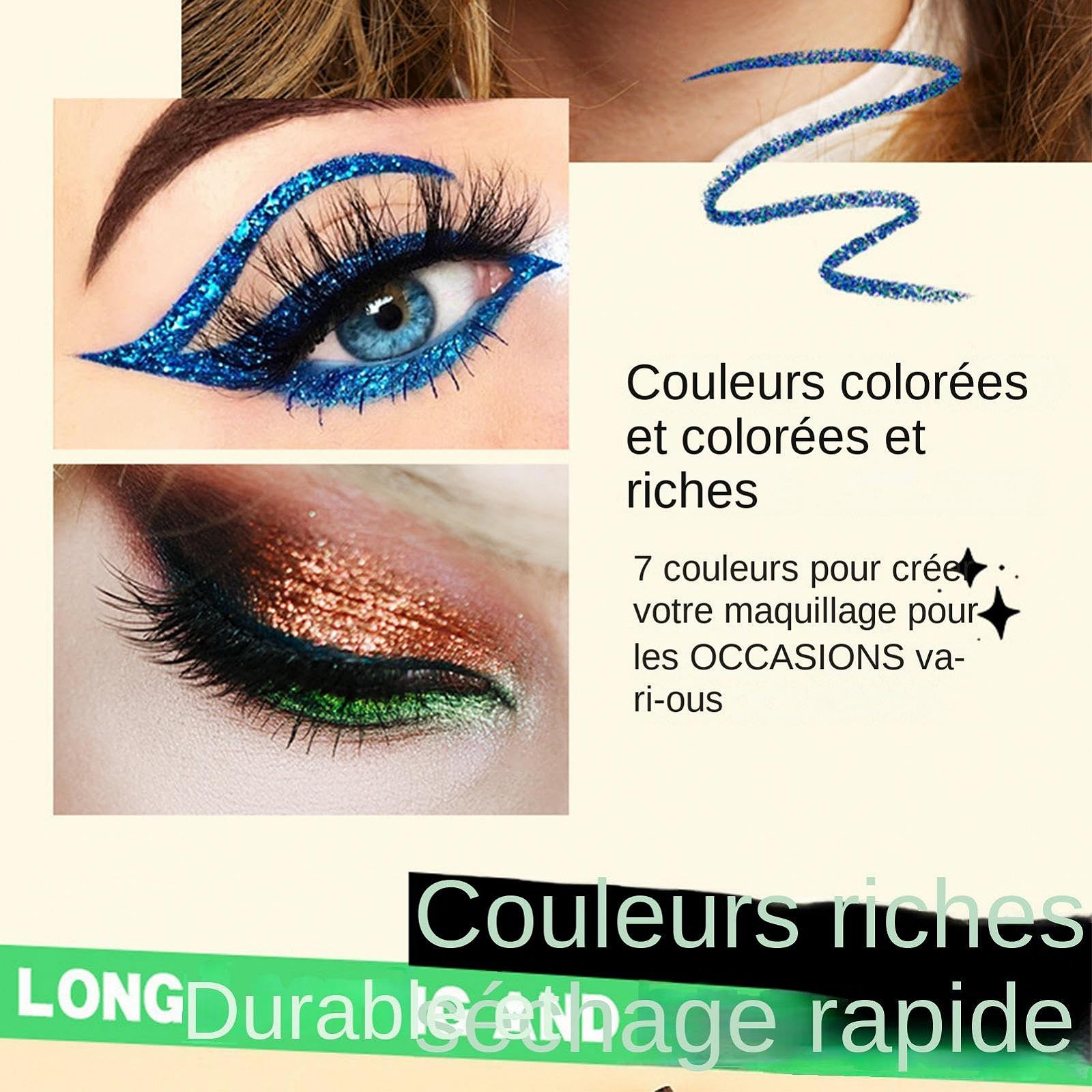 Набір підводок для очей Glitter Colorful Eyeliner Pearl Eye Lining Set Color Set, фото №5