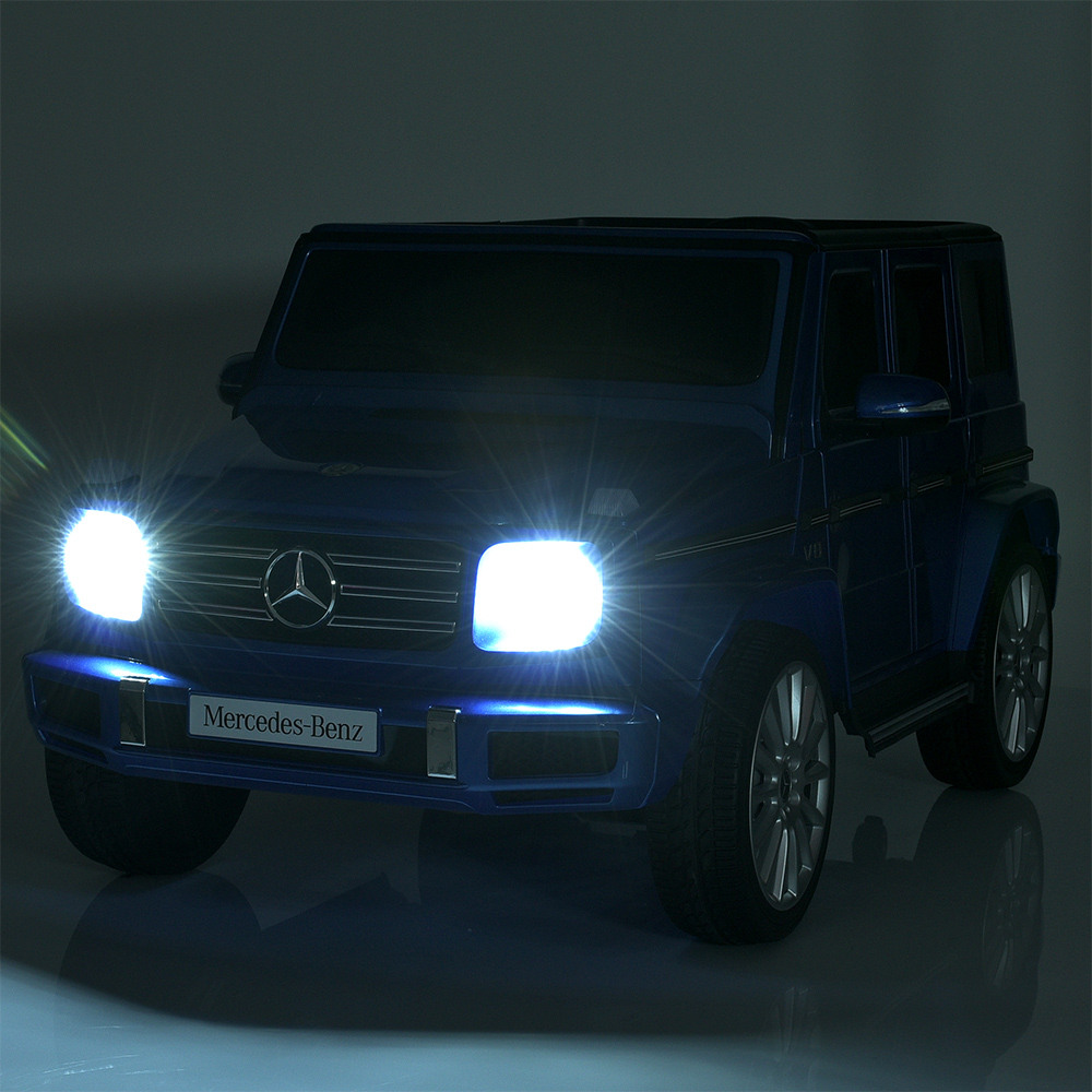 Дитячий електромобіль Mercedes з музикою та пультом дистанційного керування M 5028EBLR-4 Синій, фото №5