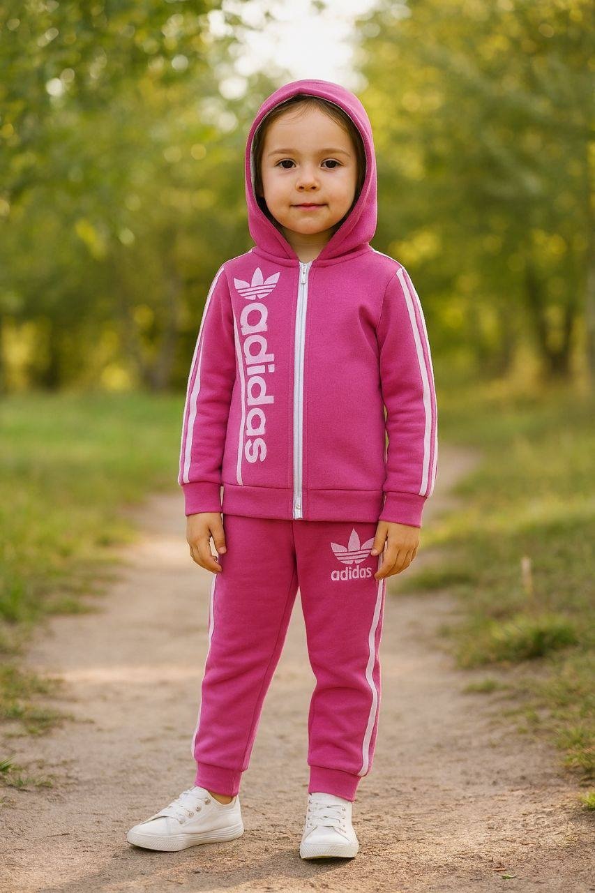 ТОП! Спортивный костюм тройка Adidas - теплый и демисезонный, для мальчиков и девочек 80-140 см, фото №4