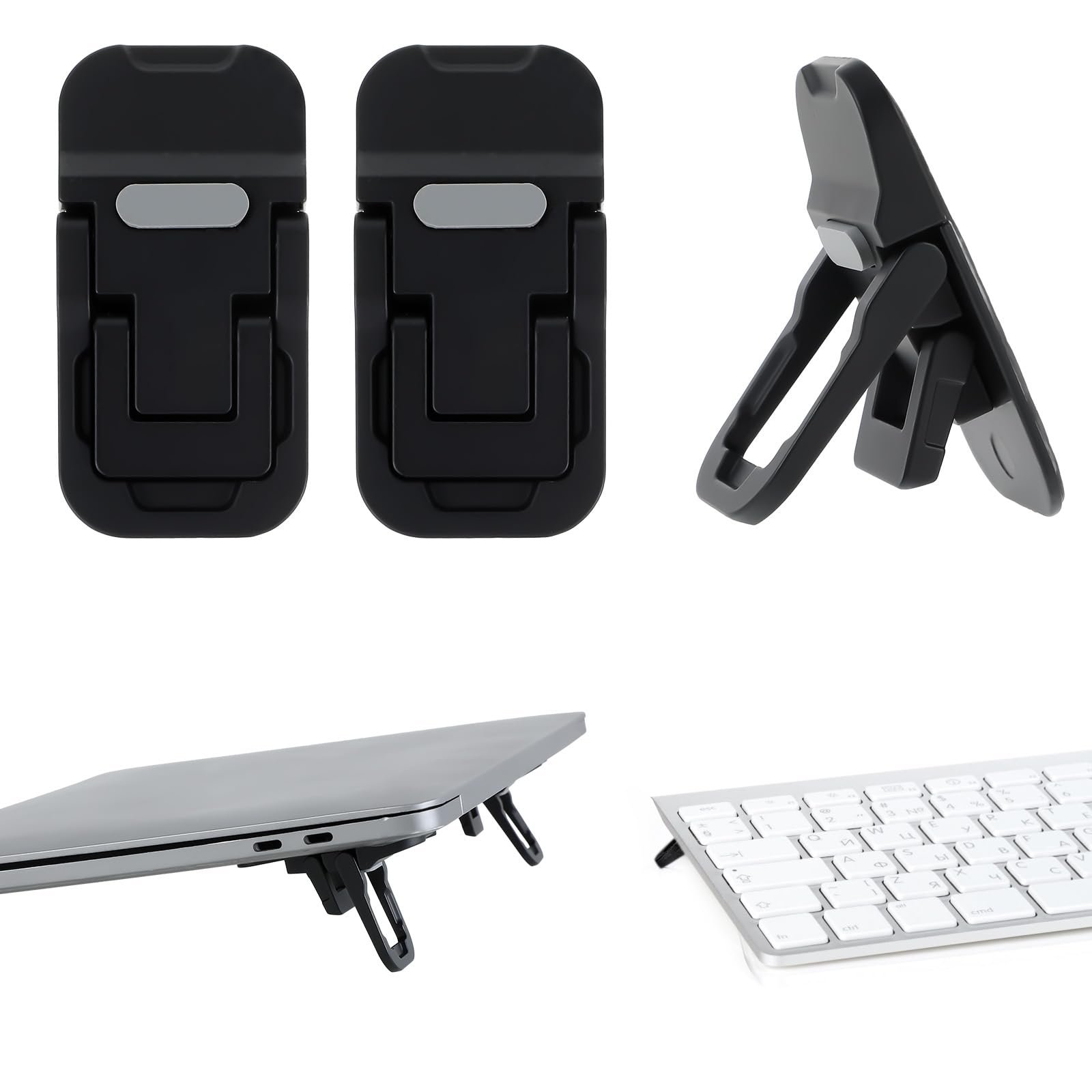 Подставка для ноутбука Мини Портативная Zinc Alloy для стола Складная Подставка для компьютерной клавиатуры с 2 регулируемыми углами Самоклеящаяся Невидимая Подставка для ноутбука для подъема настольной клавиатуры, фото №1 Подставка для ноутбука Мини Портативная Zinc Alloy для стола Складная Подставка для компьютерной клавиатуры с 2 регулируемыми углами Самоклеящаяся Невидимая Подставка для ноутбука для подъема настольной клавиатуры, фото №1