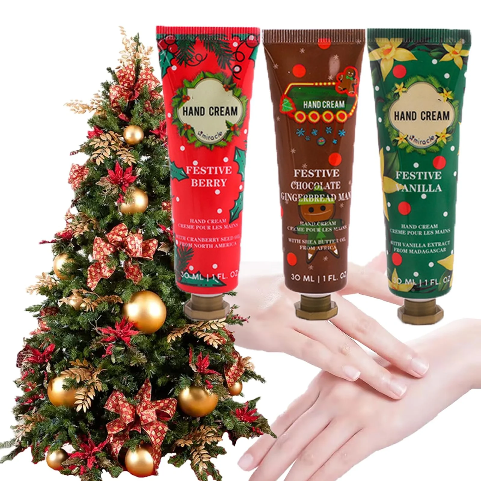 Крем для рук Набор Рождественский, Мини, 3 x 30 мл, фото №1