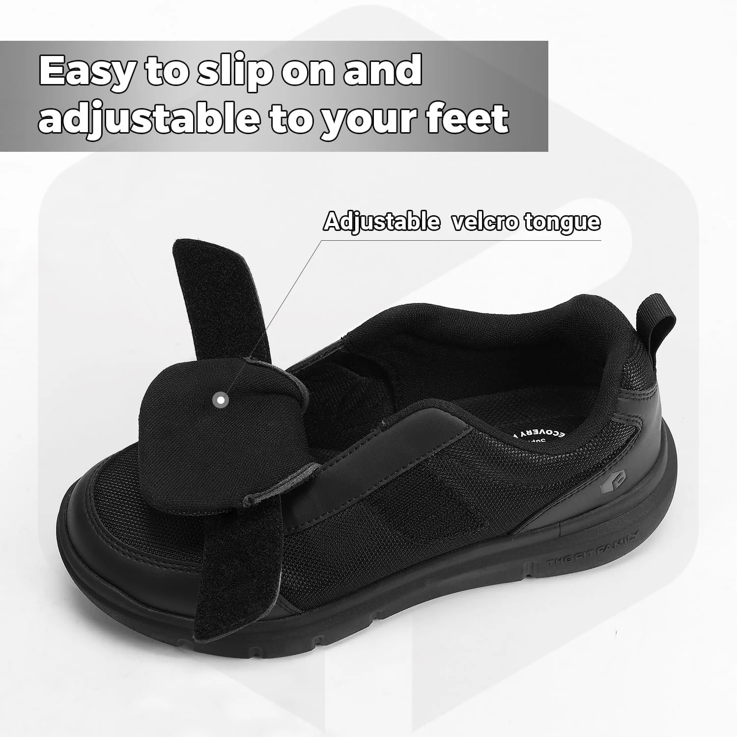 Кросівки FitVille для діабетиків, дуже широкі, із застібкою-липучкою, фото №2