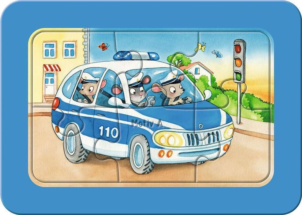 Детский пазл-рамка Ravensburger 05630 Животные в работе 3 x 6 деталей, фото №3