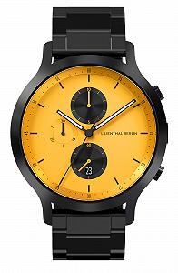 Годинник Lilienthal Berlin Chronograph Line 2 з хірургічної сталі 42,5 мм Чорний/Жовтий - Фото 1