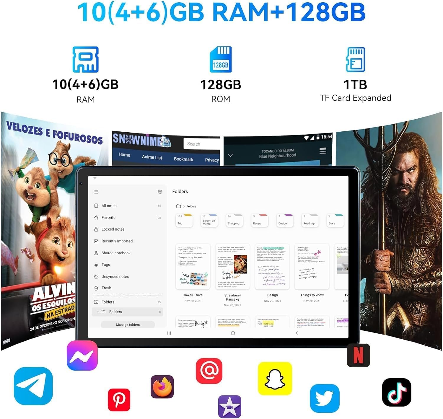 Планшет 10.1" FECLYDET C107 4+6/128Gb 8 ядер Android 14 5000 mAh Серый, фото №4