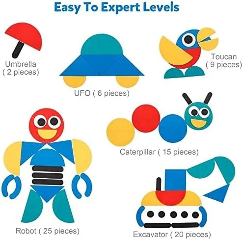 Деревянный развивающий пазл-конструктор ExcelGadgets / 36 блоков / 60 схем-карт, фото №5 Деревянный развивающий пазл-конструктор ExcelGadgets / 36 блоков / 60 схем-карт, фото №5