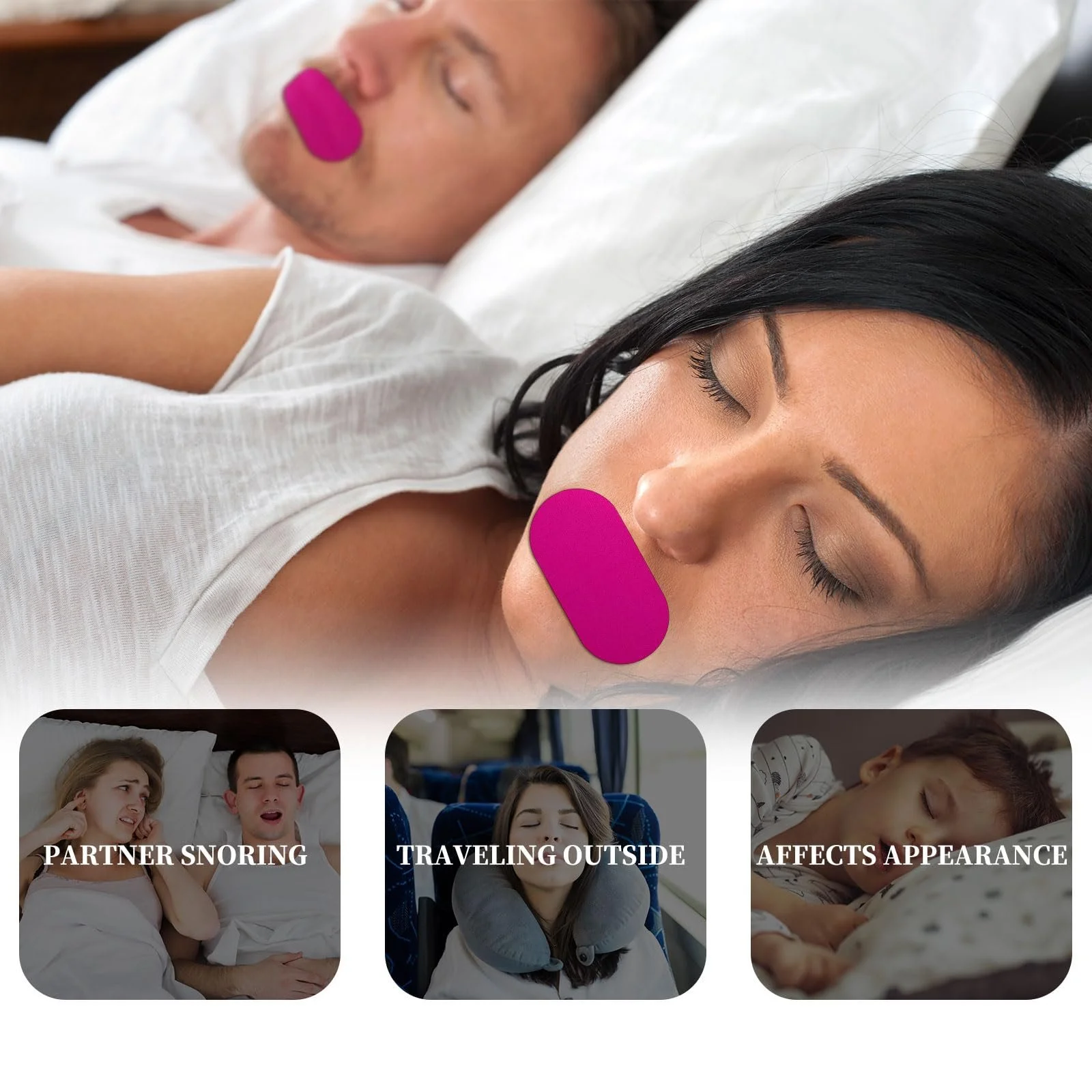 Пластир для рота для сну, 60 шт, фото №4 Пластир для рота для сну, 60 шт, фото №4