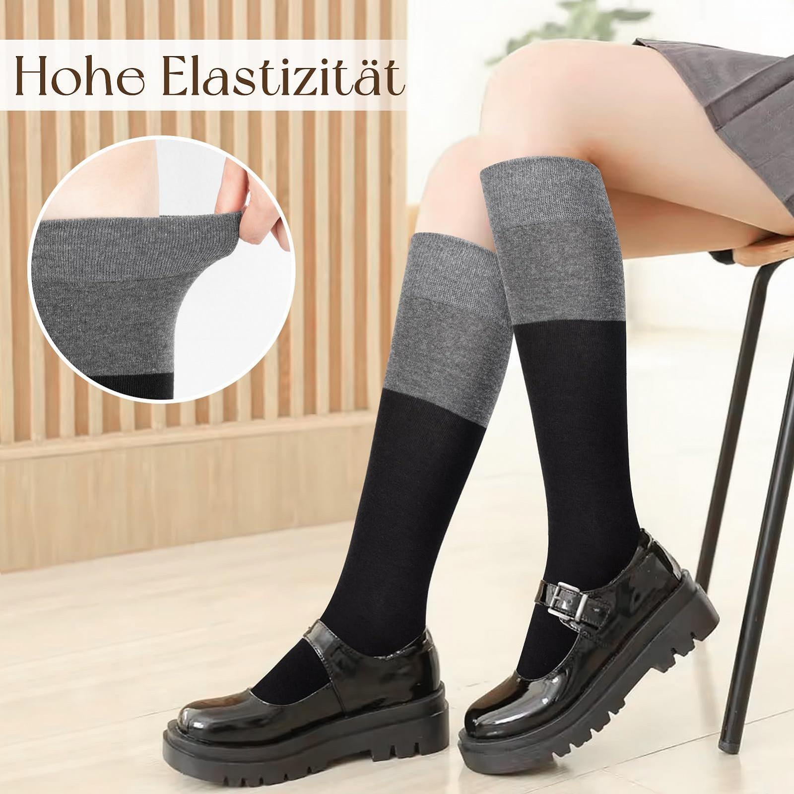 Женские гольфы 3 пары Модные гольфы Эластичные длинные носки Мягкие и удобные чулки, фото №4