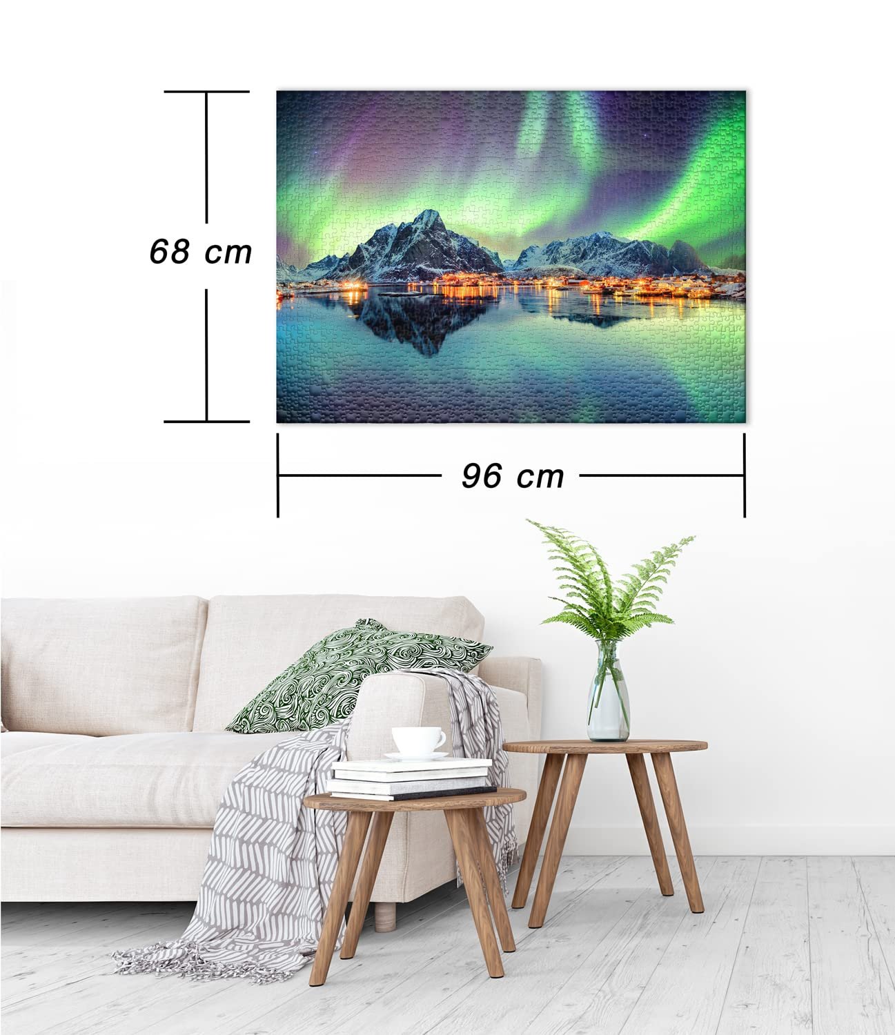 Пазл Ulmer Puzzleschmiede Light Dance of the North 2000 деталей Мотив северного сияния в ночном небе над рыбацкими деревнями на Лофотенах, Норвегия, фото №3 Пазл Ulmer Puzzleschmiede Light Dance of the North 2000 деталей Мотив северного сияния в ночном небе над рыбацкими деревнями на Лофотенах, Норвегия, фото №3