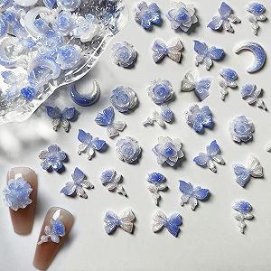 3D, квіти, бантики, місяці, 50 шт - Фото 1