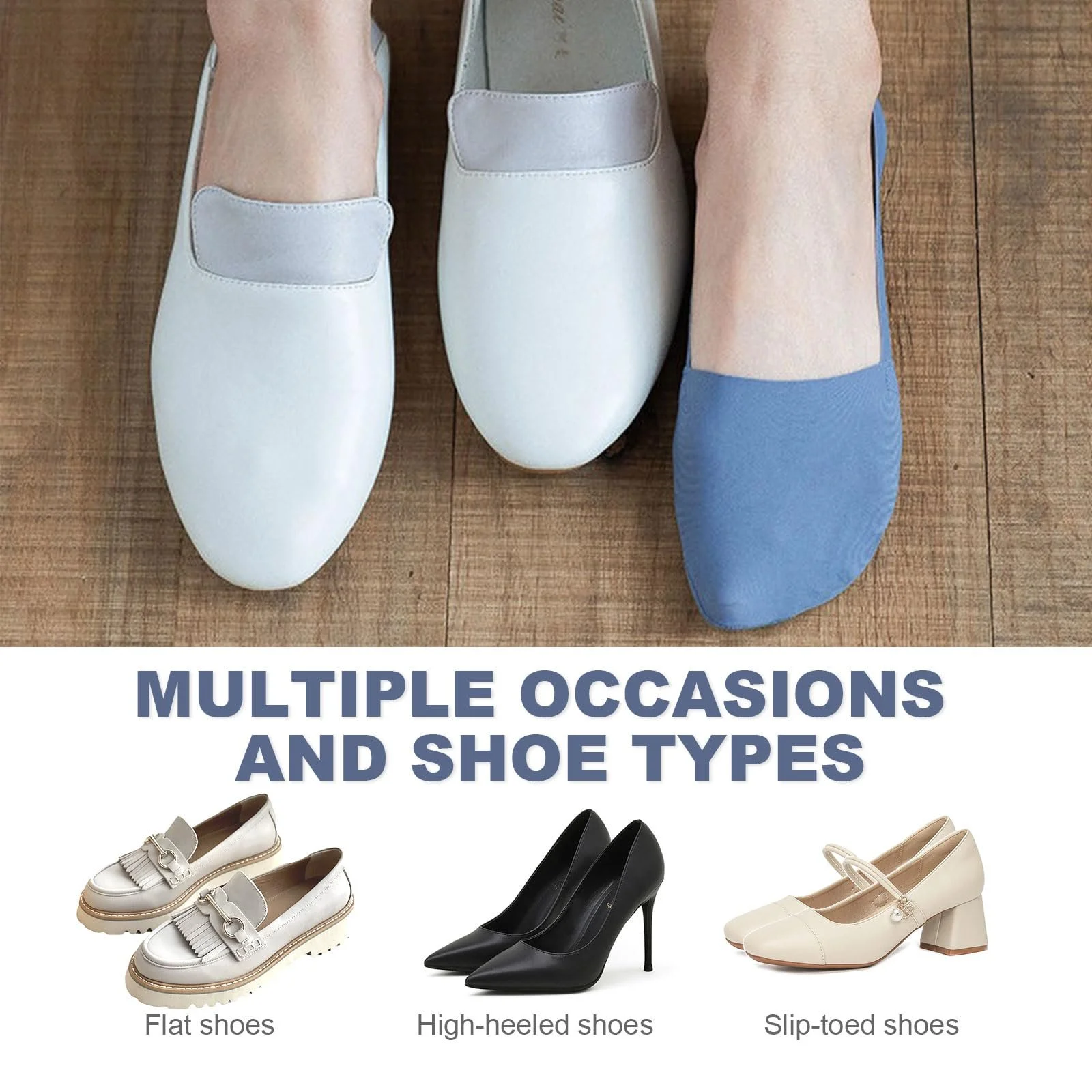 6 пар жіночих шкарпеток з льодяного шовку, нековзні, фото №6