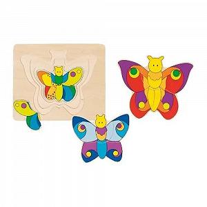 Купить Пазл GoKi Wooden Butterfly Puzzle 4 слоя - Фото 1 Пазл GoKi Wooden Butterfly Puzzle 4 слоя - Фото 1