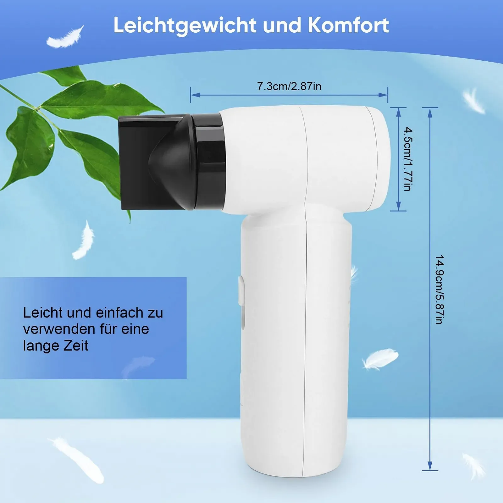 Електрична повітродувка 80,000 RPM Акумуляторна Type C 4500 mAh з 3 насадками, фото №3