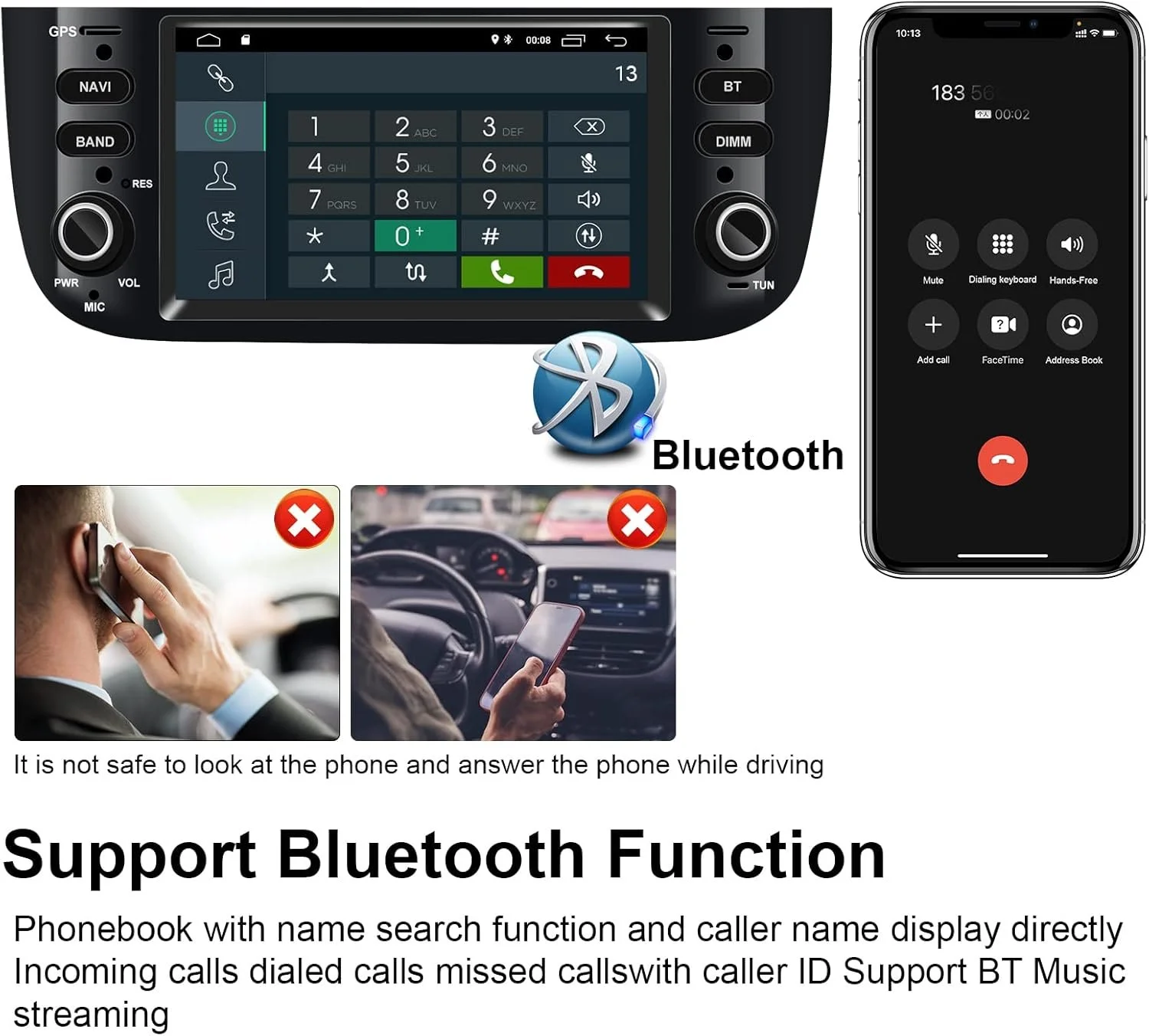 Штатная автомагнитола BOOYES для Fiat Linea Punto 2012-2015 / 6.2" / Сенсорная / 4/16Гб / Android 11 / Apple CarPlay / Android Auto / Bluetooth / WI-FI / GPS / USB / DAB+, фото №7
