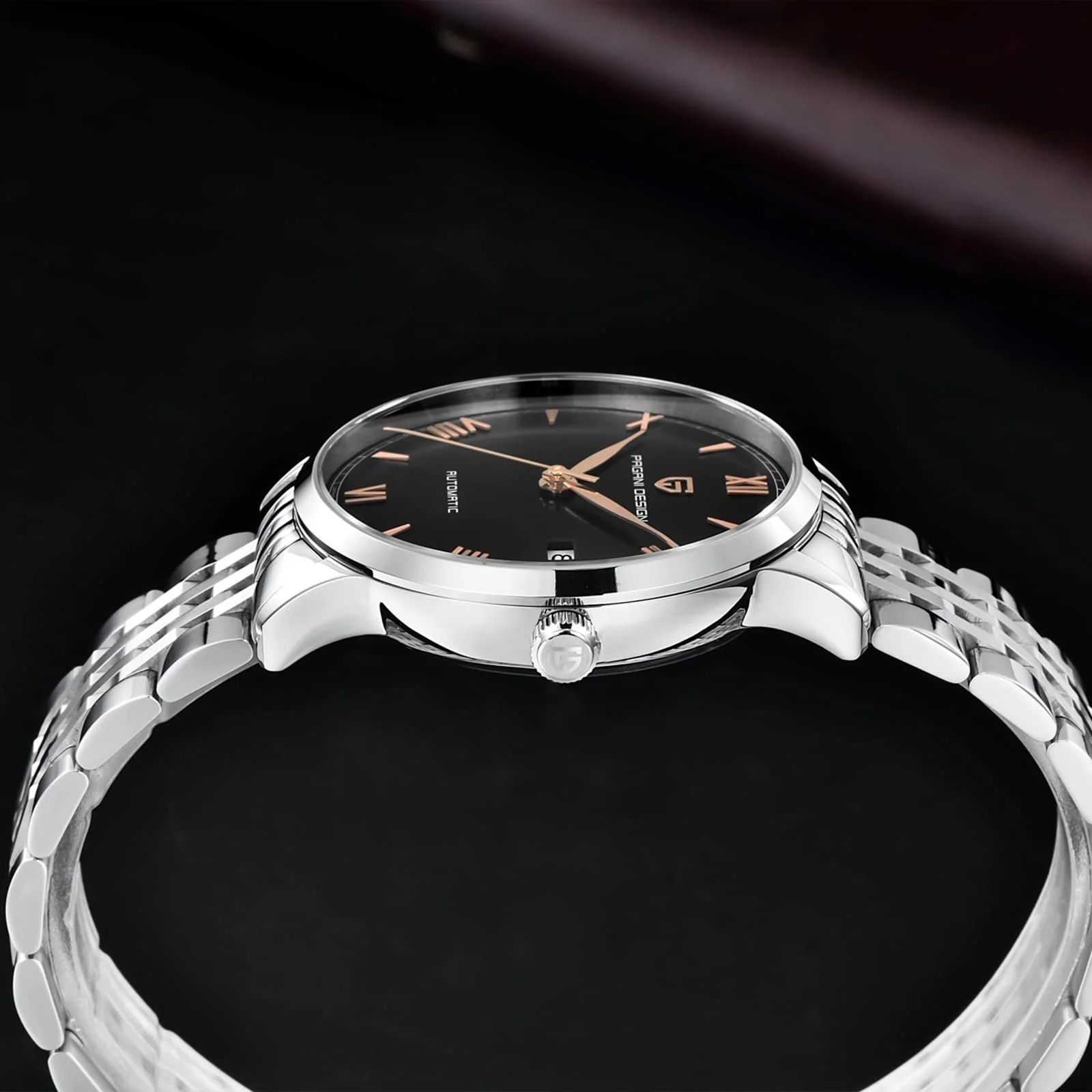 Автоматичний годинник Pagani Design 40 мм, японський механізм NH35, синтетичне сапфірове скло, фото №3 Автоматичний годинник Pagani Design 40 мм, японський механізм NH35, синтетичне сапфірове скло, фото №3