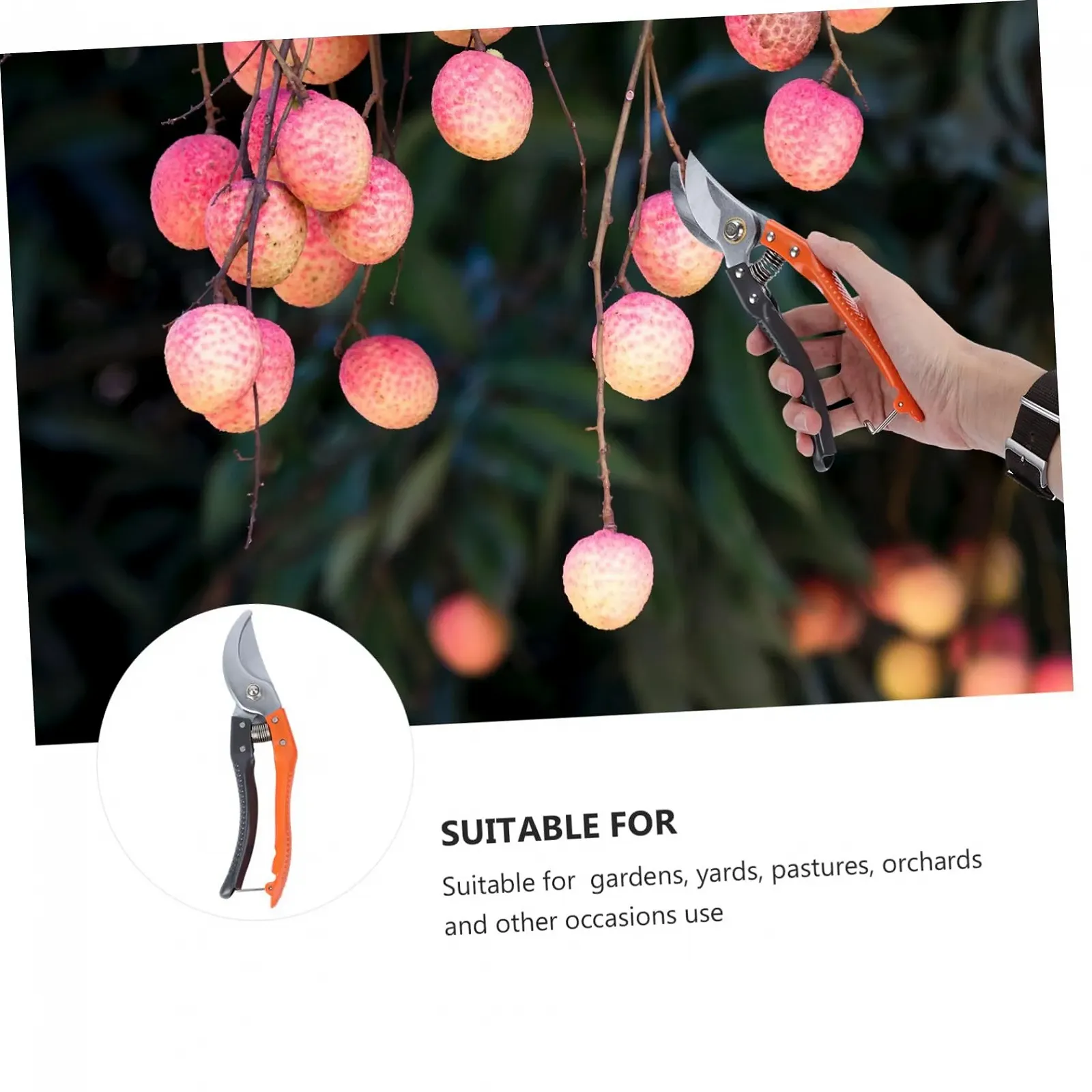 Секатор садовий Happyyami Марганцева сталь Різнокольоровий, фото №6