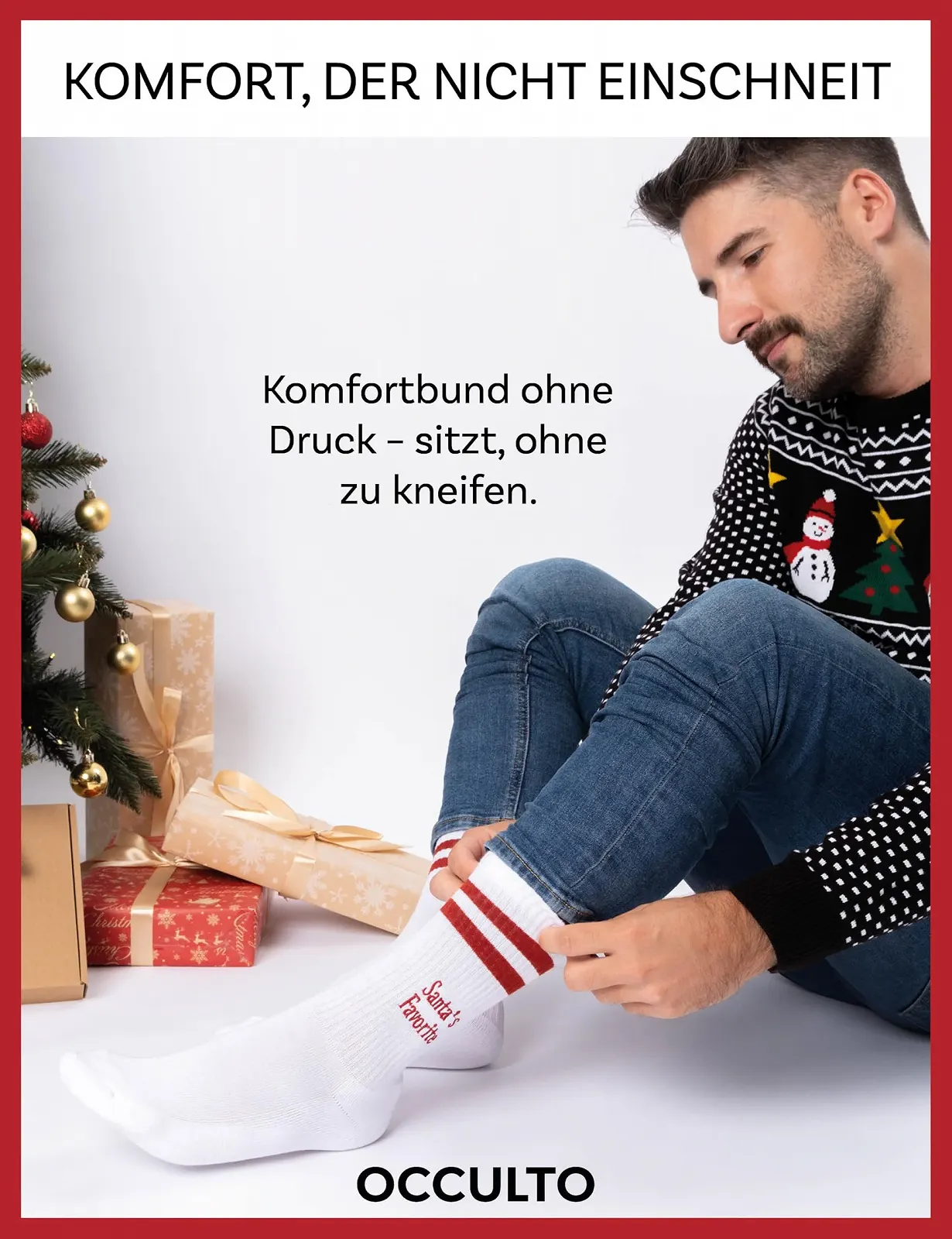 Шкарпетки тенісні Occulto Різдвяні Жіночі та Чоловічі, фото №4 Шкарпетки тенісні Occulto Різдвяні Жіночі та Чоловічі, фото №4