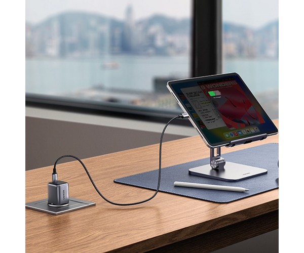 Зарядний пристрій 1xUSB 30W Gan Type-C PD Nexode Mini Сірий CD319 Ugreen, фото №8