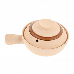 Керамическая кастрюля с крышкой для 1 человека, глазурованная, устойчивая к царапинам, с вентиляционным отверстием для риса - Фото 1